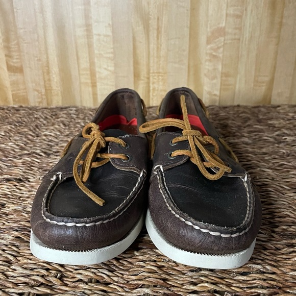 Sperry Topsider Brown Leather Boat Shoe Size 8 - Picture 7 of 10